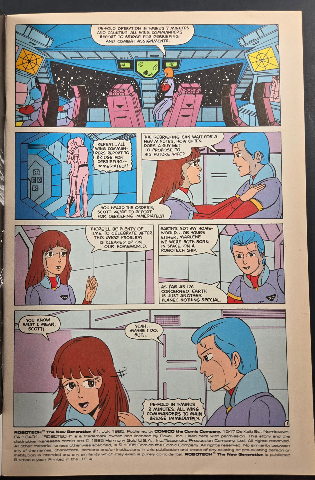 Robotech: the New Generation #1 (Comico Comics July 1985)