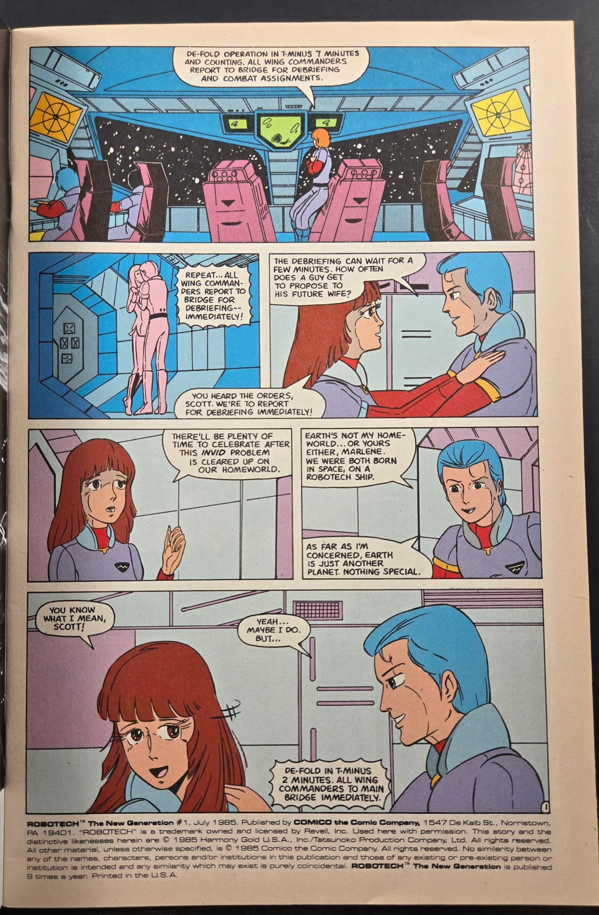 Robotech: the New Generation #1 (Comico Comics July 1985)