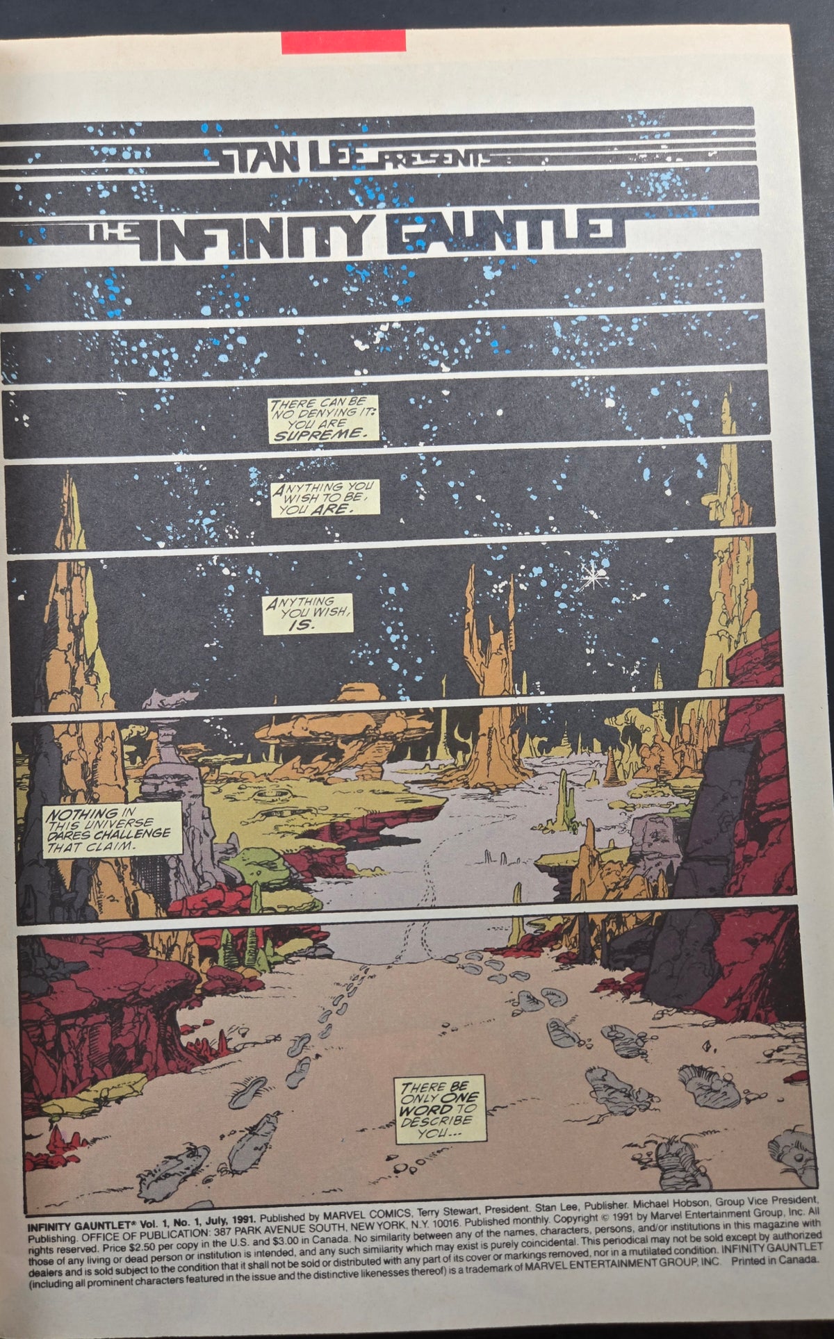 The Infinity Gauntlet #1 (Marvel Comics July 1991) VF+