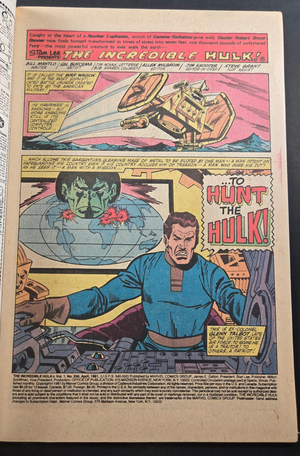 Incredible Hulk #258 Marvel 1981 1st full team app. The Soviet Super-Soldiers!! VF/NM