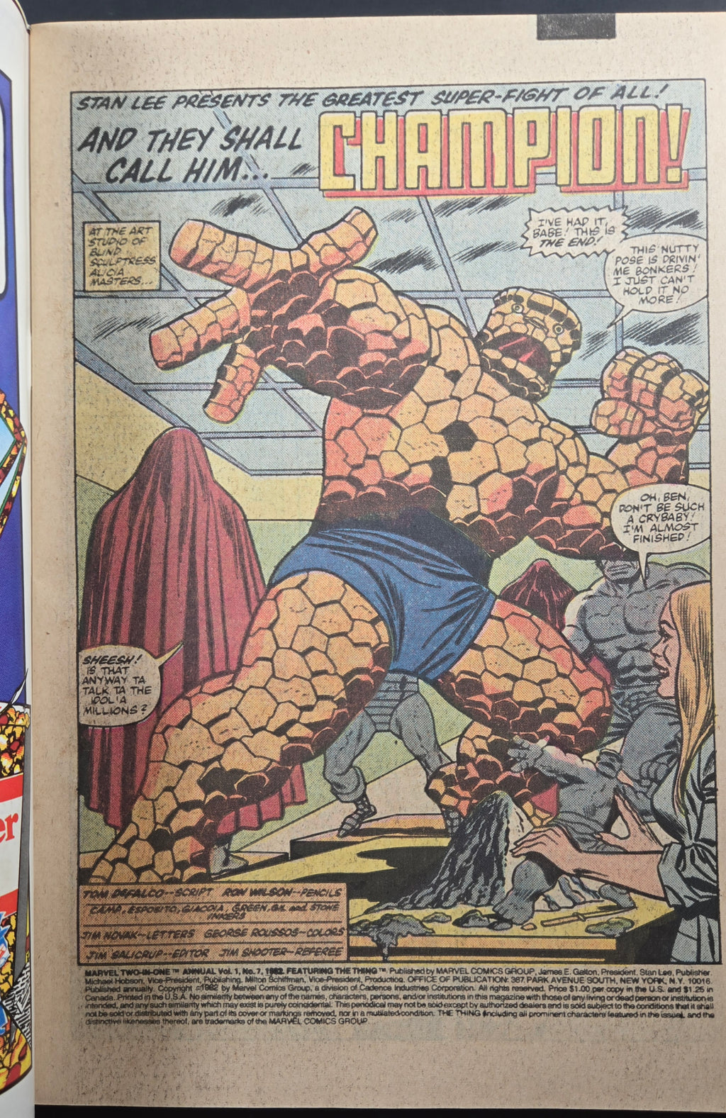 Marvel Two-In-One Annual #7 (Marvel Comics 1982) VF/NM