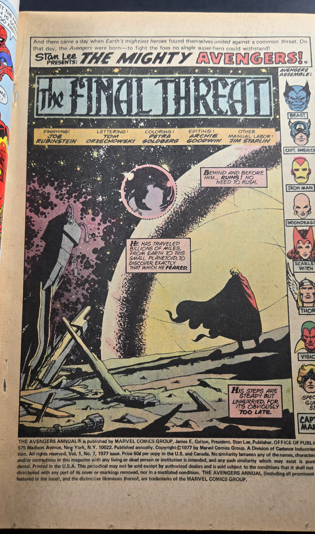 The Avengers Annual #7 (Marvel Comics November 1977) VF