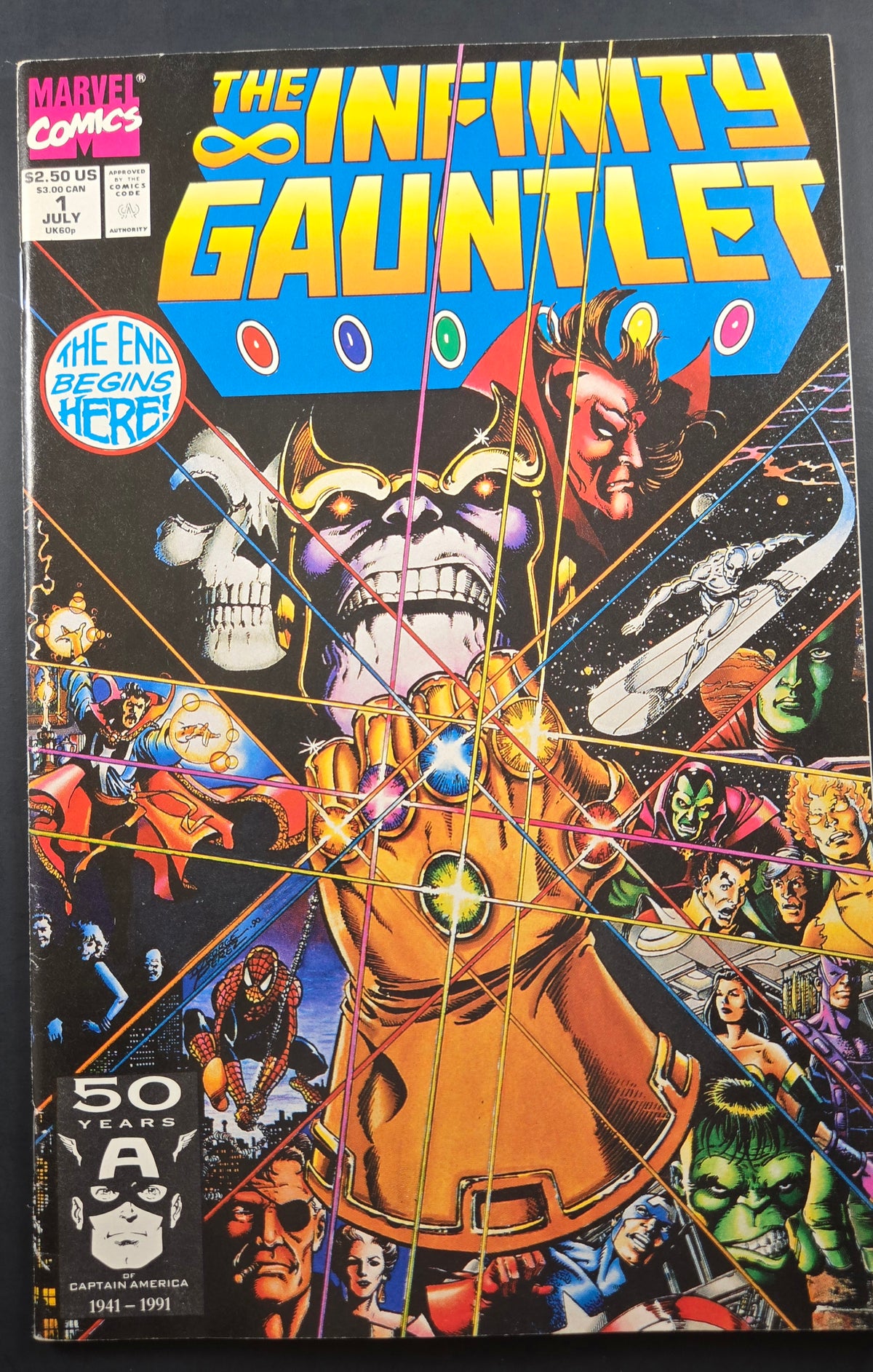 The Infinity Gauntlet #1 (Marvel Comics July 1991) VF+