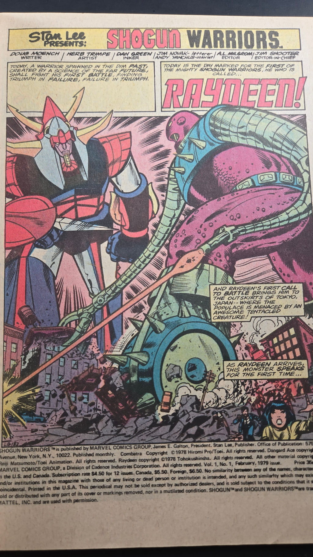 Shogun Warriors #1 (Marvel Comics February 1979) VF+