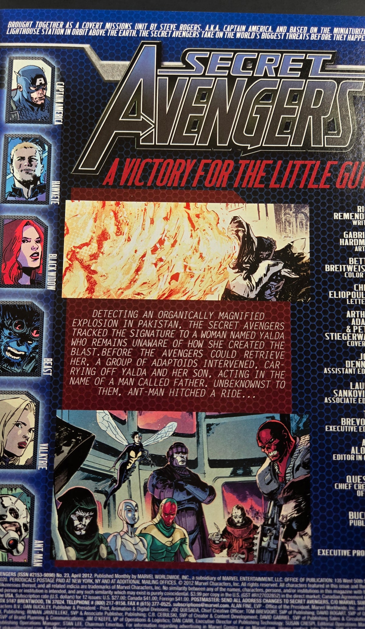 Secret Avengers #23 (Marvel Comics April 2012)